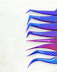 False Eyelash Tweezers – Curved Strip Lash & Eyebrow Hair Clip for Nail Art & Makeup