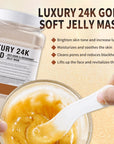 24K Gold Anti-Aging Jelly Face Mask Powder – Peel-Off Hydro Mask for Fine Lines & Dullness