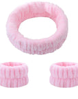 Face Wash Wristband & Headband Set – Absorbent Waterproof Wristbands for Women