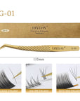 DIYDAY Anti-Slip Fiber Tip Eyelash Extension Tweezers – Precision Stainless Steel Tool