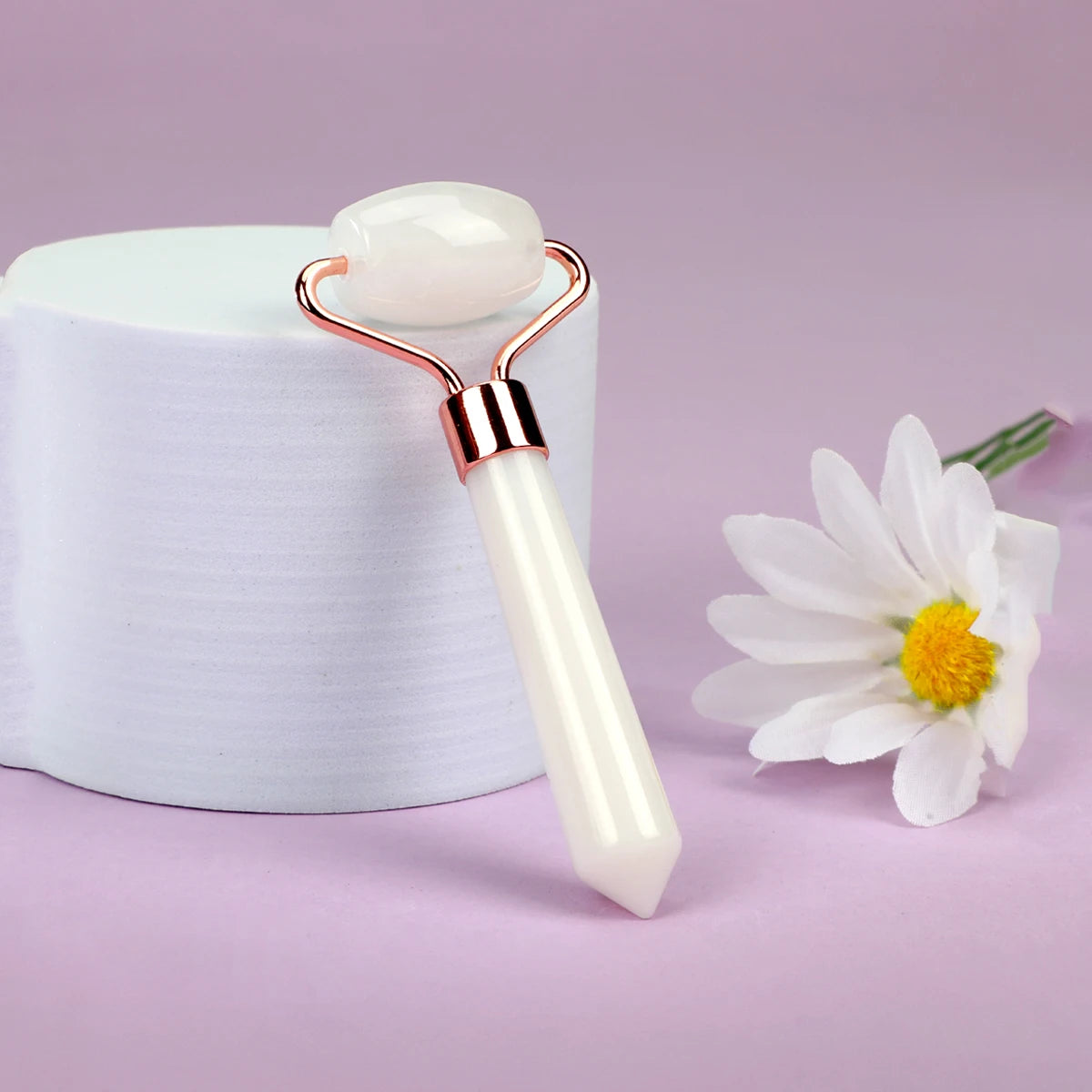 Natural Jade Eye &amp; Face Roller Massager – Mini Portable Skincare Tool