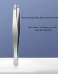 Heavy-Duty Stainless Steel Eyebrow & Facial Hair Tweezers – Sharp Tip Professional Gift