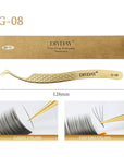DIYDAY Anti-Slip Fiber Tip Eyelash Extension Tweezers – Precision Stainless Steel Tool