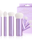 Jessup 4-Piece Kabuki Makeup Brush Set – Foundation, Contour, Powder & Blush (T517)