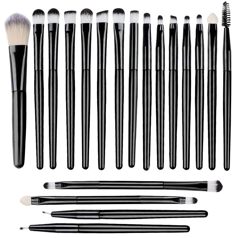 20-Piece Eye Shadow Makeup Brush Set – Soft Bristle Eyebrow &amp; Eyeliner Brushes