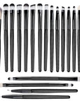 20-Piece Eye Shadow Makeup Brush Set – Soft Bristle Eyebrow & Eyeliner Brushes