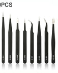 10-Piece Stainless Steel Anti-Static Tweezers Set – Precision Electronic Repair Tools