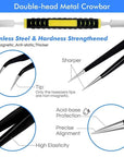 10-Piece Stainless Steel Anti-Static Tweezers Set – Precision Electronic Repair Tools
