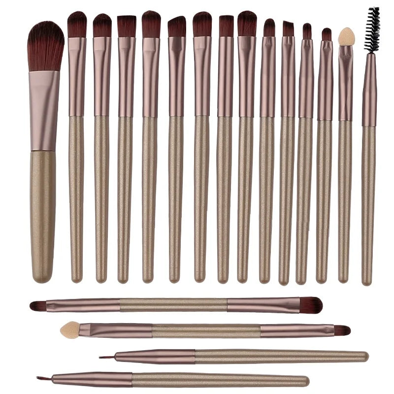 20-Piece Eye Shadow Makeup Brush Set – Soft Bristle Eyebrow &amp; Eyeliner Brushes