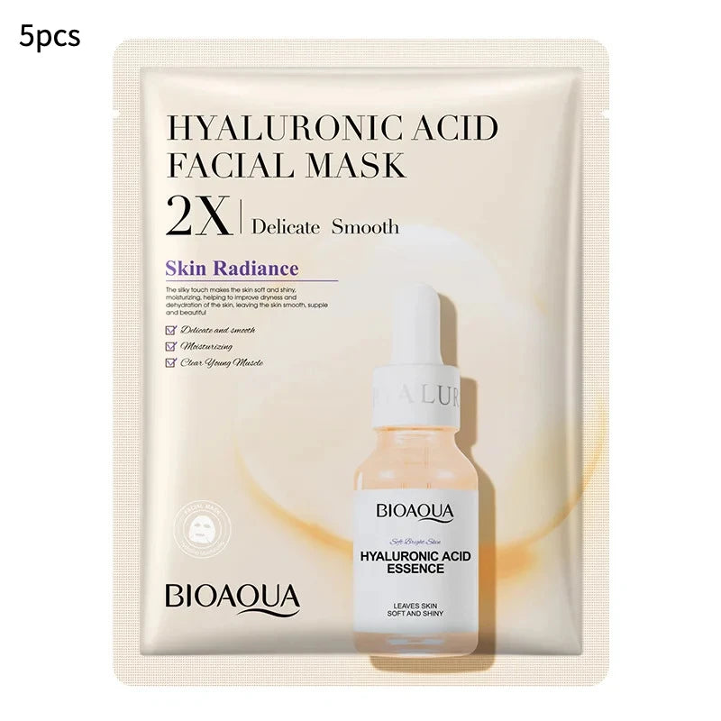 Centella Collagen Face Mask – Vitamin C Hyaluronic Acid Moisturizing Sheet Mask (5/20 Pack)