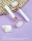 Natural Jade Eye & Face Roller Massager – Mini Portable Skincare Tool