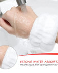 Face Wash Wristband & Headband Set – Absorbent Waterproof Wristbands for Women