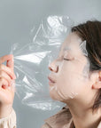 Disposable Full Face Plastic Film Mask – Transparent PE DIY Facial Wrap Beauty Tool