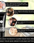 Bamboo Charcoal Black Peel-Off Mud Mask – Deep Pore Cleansing Moisturizing Face Mask for Oily Skin
