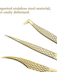 DIYDAY Anti-Slip Fiber Tip Eyelash Extension Tweezers – Precision Stainless Steel Tool
