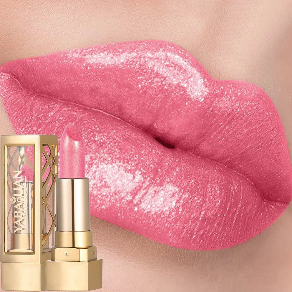 Luxurious Hollow Out Lipstick – Matte Pearlescent Glitter Velvet Waterproof Lip Gloss