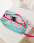 Mesh Travel Toiletry Organizer Bag – Durable Cosmetic Pouch for Men & Women