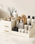 Multi-Compartment Makeup Organizer – Cosmetic Storage Box in 4 Colors