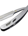 Men's Straight Razor – Classic Barber-Style Shaving Razor (Black/White/Silver)