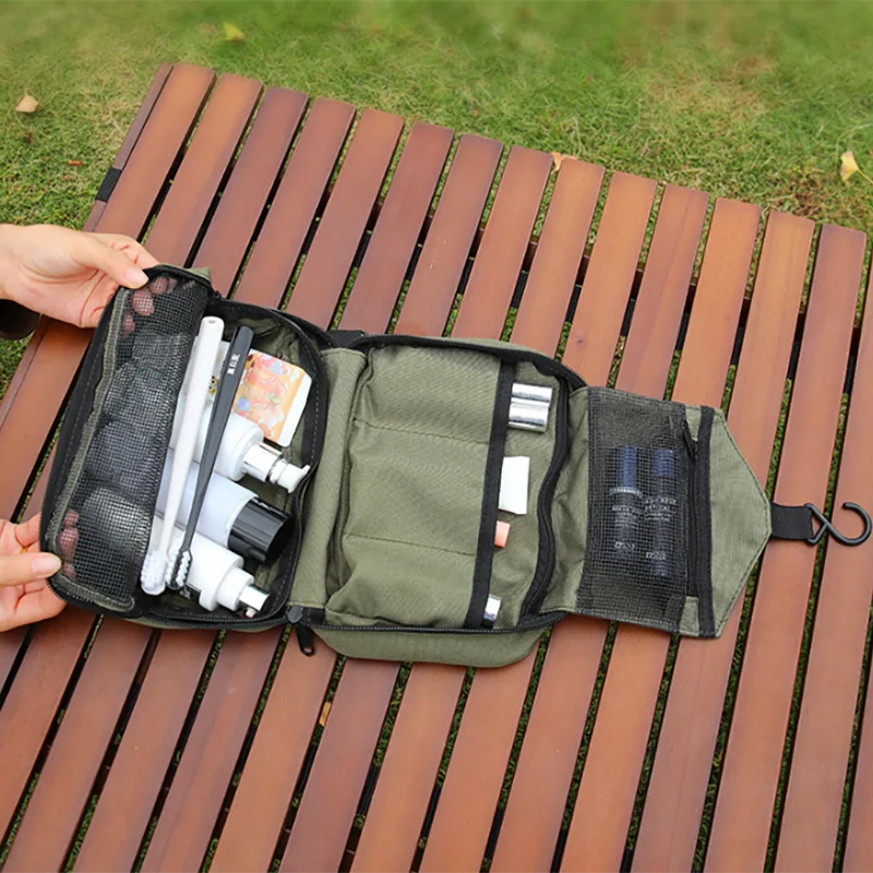 Large Foldable Hanging Toiletry Bag – Waterproof Travel Organizer