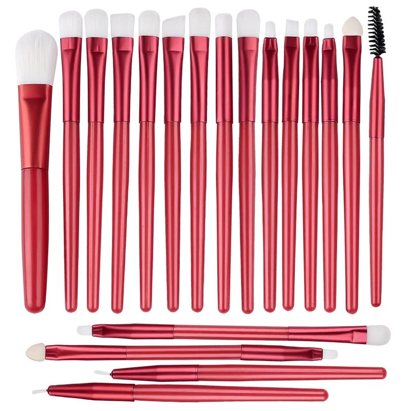 20-Piece Eye Shadow Makeup Brush Set – Soft Bristle Eyebrow &amp; Eyeliner Brushes
