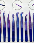 False Eyelash Tweezers – Curved Strip Lash & Eyebrow Hair Clip for Nail Art & Makeup