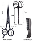 Beard Comb Kit with Scissors & Brush – Men's Mustache Trimming Gift Set