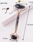 Grey Agate Jade Roller & Gua Sha Scraper – Natural Face & Body Massager