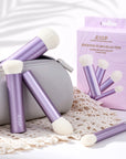 Jessup 4-Piece Kabuki Makeup Brush Set – Foundation, Contour, Powder & Blush (T517)