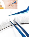 False Eyelash Tweezers – Curved Strip Lash & Eyebrow Hair Clip for Nail Art & Makeup