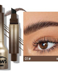 1PC Eyebrow Gel Pen with Angled Brush - Quick-Dry, Long-Lasting, Natural Shaping & Filling for All Skin Types, Waterproof