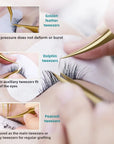 Stainless Steel Eyelash Extension Tweezers – Precision Curved & Straight with Ergonomic Handle