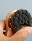 Wooden Handle Face Wash Brush – Beech & Bamboo Manual Facial Cleansing Brush
