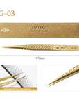 DIYDAY Anti-Slip Fiber Tip Eyelash Extension Tweezers – Precision Stainless Steel Tool