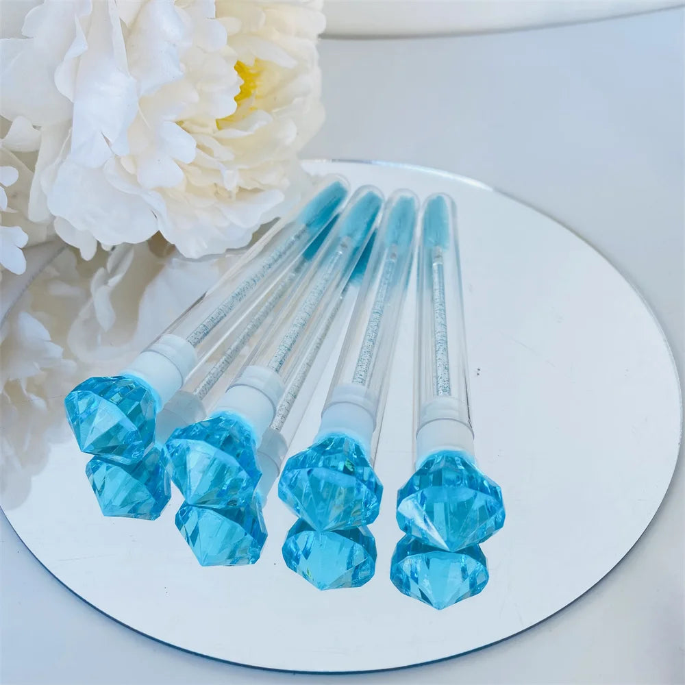 20-Pack Diamond Lash Spoolie Brush – Disposable Eyelash Mascara Wand in Tube