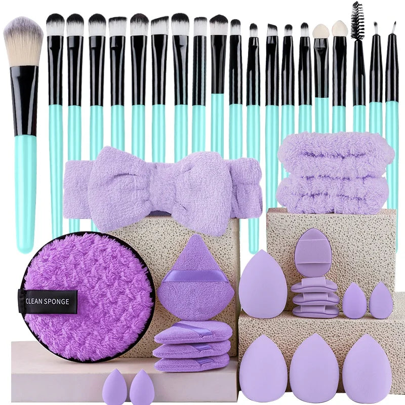 20-Piece Eye Shadow Makeup Brush Set – Soft Bristle Eyebrow &amp; Eyeliner Brushes