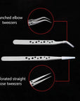 2-Piece Anti-Static Industrial Tweezers – Curved & Straight Stainless Steel for Electronics & DIY
