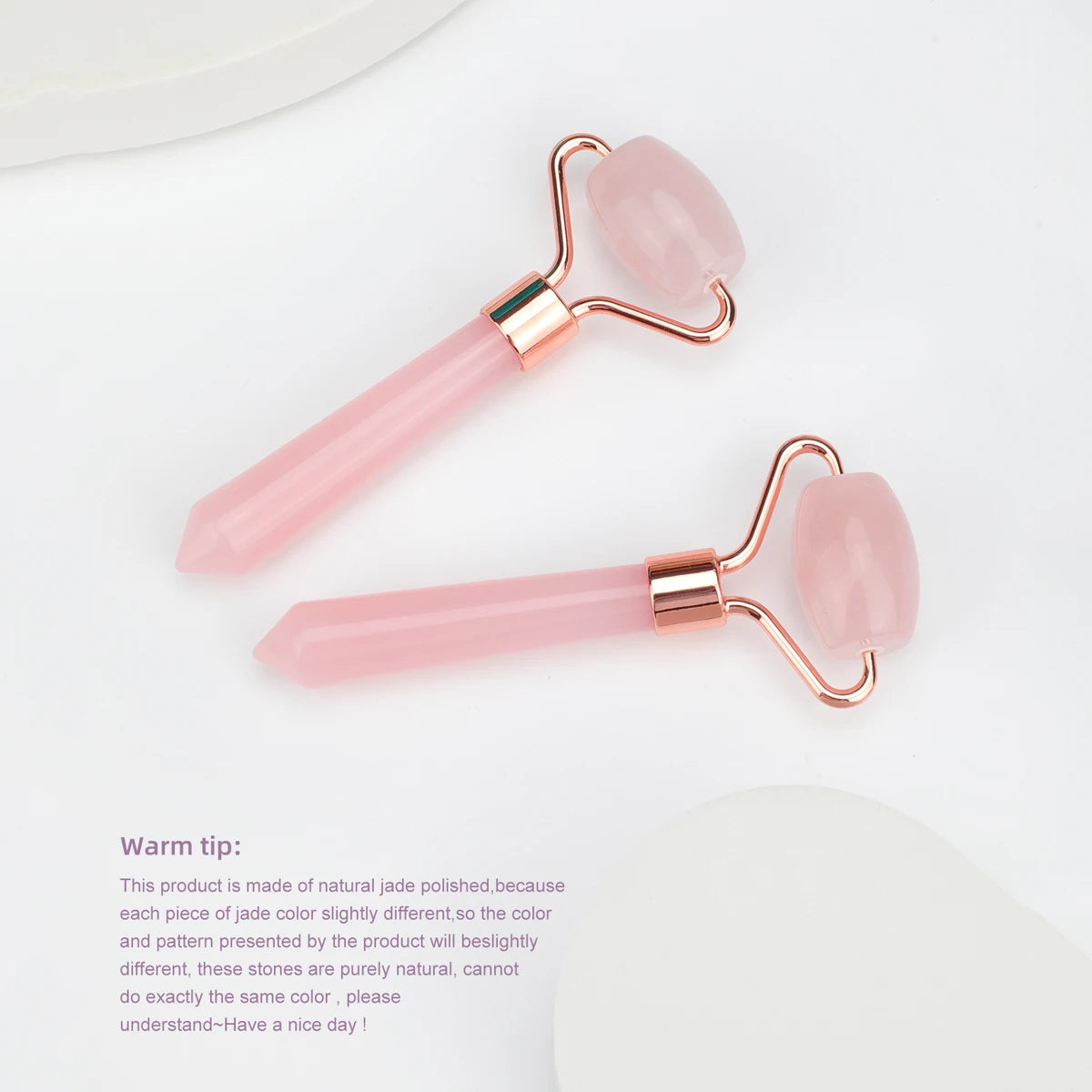 Natural Jade Eye &amp; Face Roller Massager – Mini Portable Skincare Tool