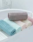 Waffle Cotton Face Towel – Soft Plaid Hand & Hair Shower Towel for Adults (34x74cm)