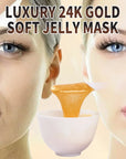24K Gold Anti-Aging Jelly Face Mask Powder – Peel-Off Hydro Mask for Fine Lines & Dullness