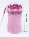 50-Pack Disposable Lash Spoolie Brushes – Wholesale Mascara Wands with Container Case