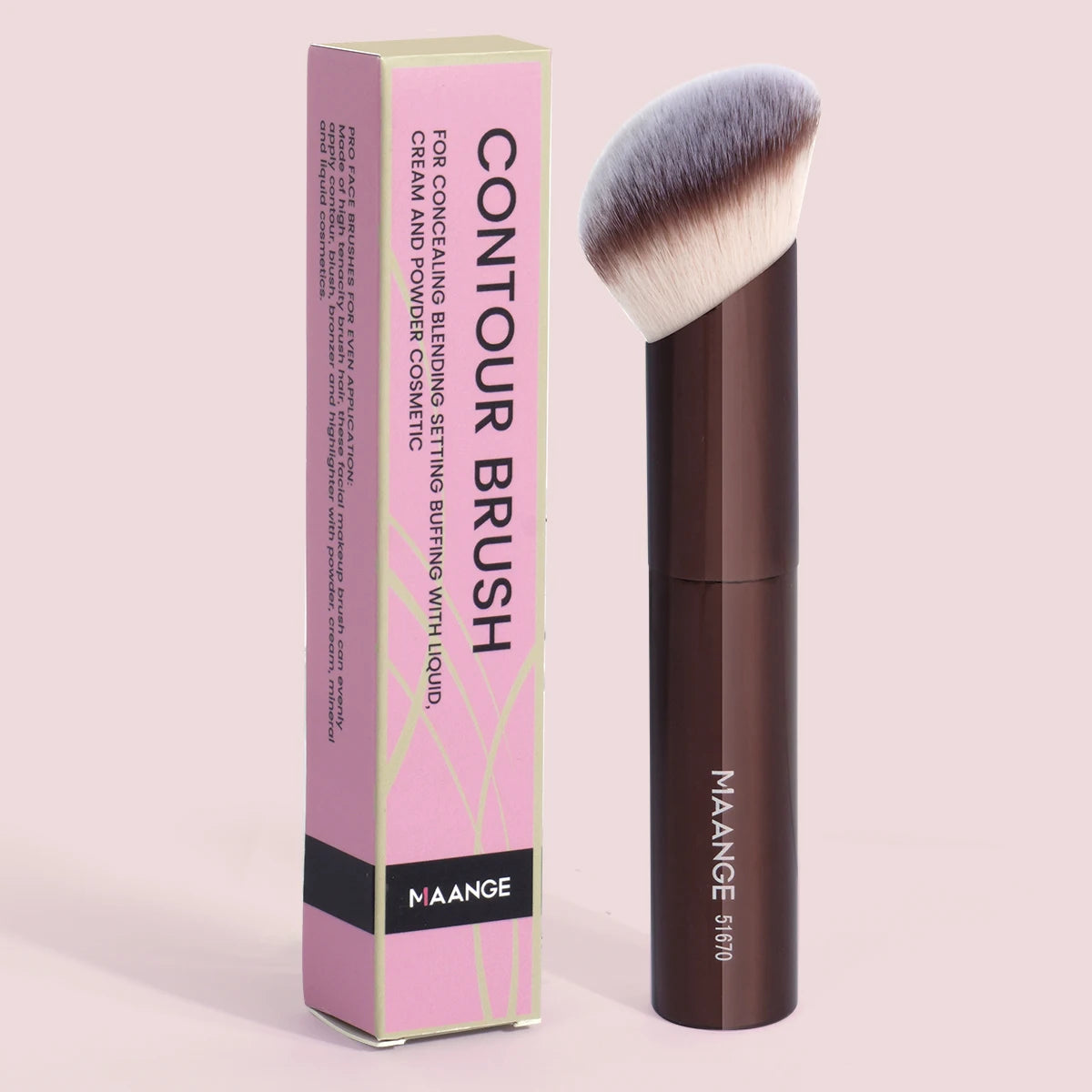 MAANGE Angled Foundation &amp; Concealer Brush – Soft Oblique Buffing Makeup Tool