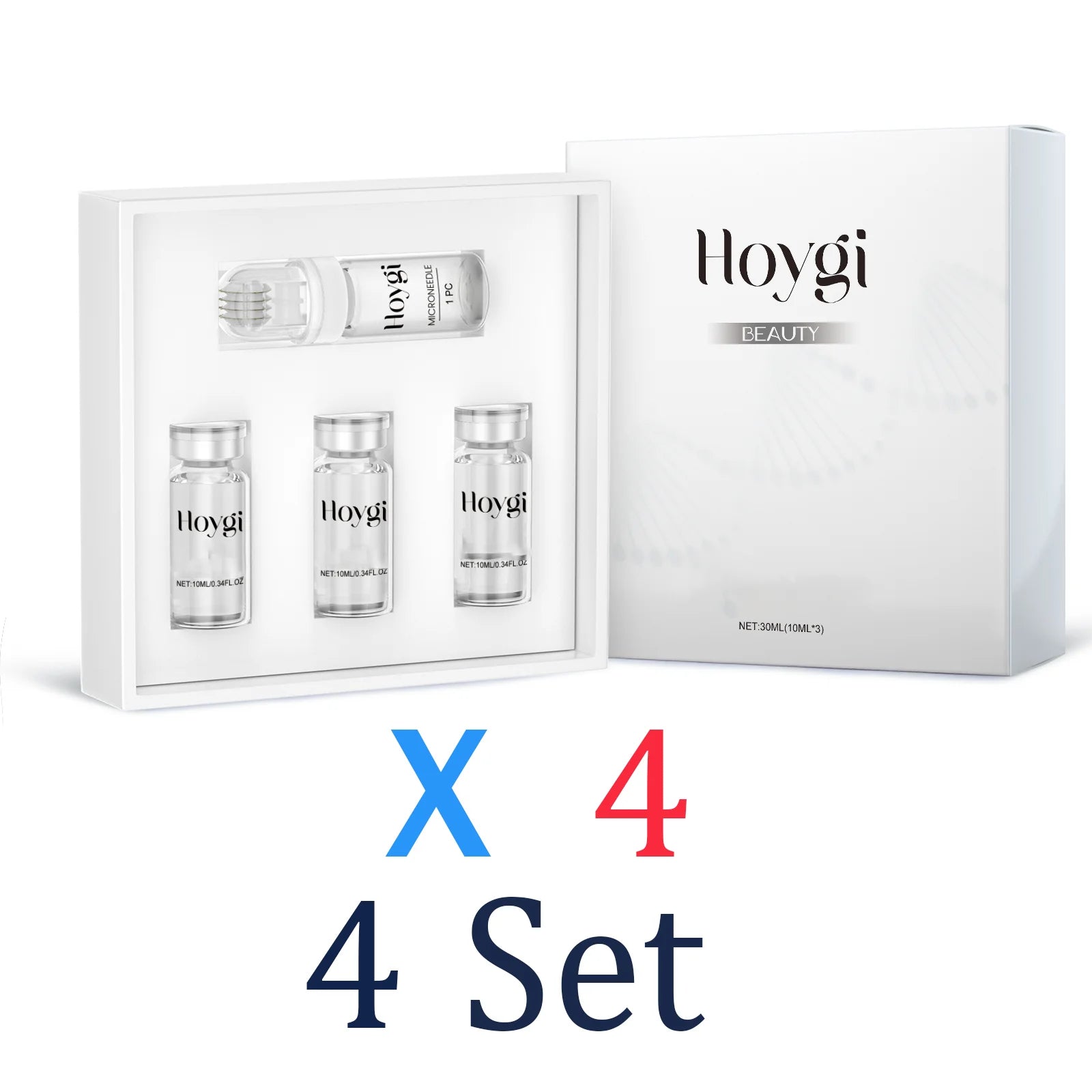 Facial Microneedle Roller Set – 0.25mm Derma Roller with Hyaluronic Acid Serum