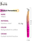 IWYBBeauty Colored Eyelash Extension Tweezers – High-Precision Anti-Static Stainless Steel