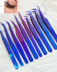 False Eyelash Tweezers – Curved Strip Lash & Eyebrow Hair Clip for Nail Art & Makeup