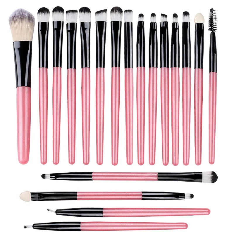20-Piece Eye Shadow Makeup Brush Set – Soft Bristle Eyebrow &amp; Eyeliner Brushes